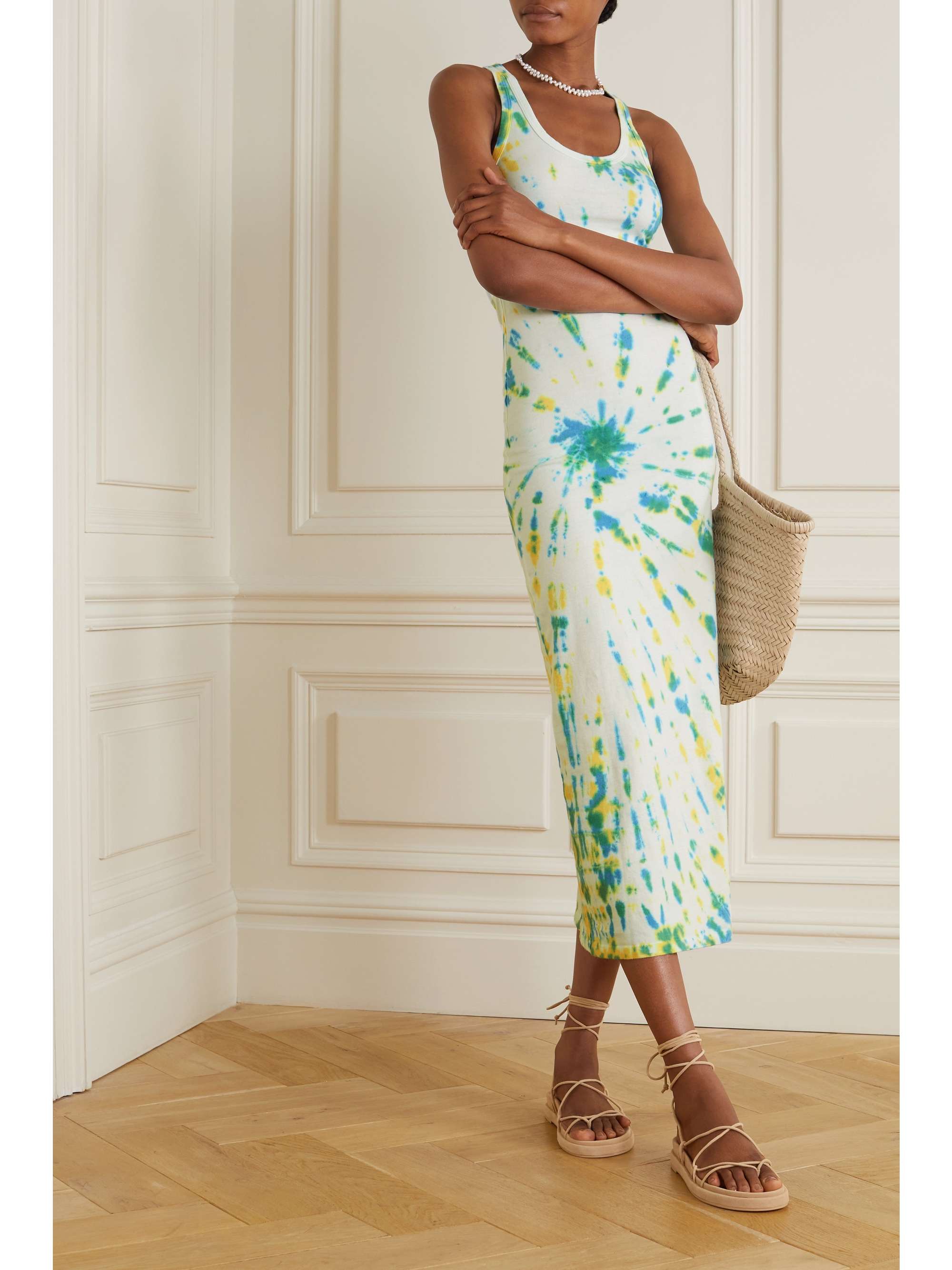 Marine Tie Dye Cotton Maxi Dress