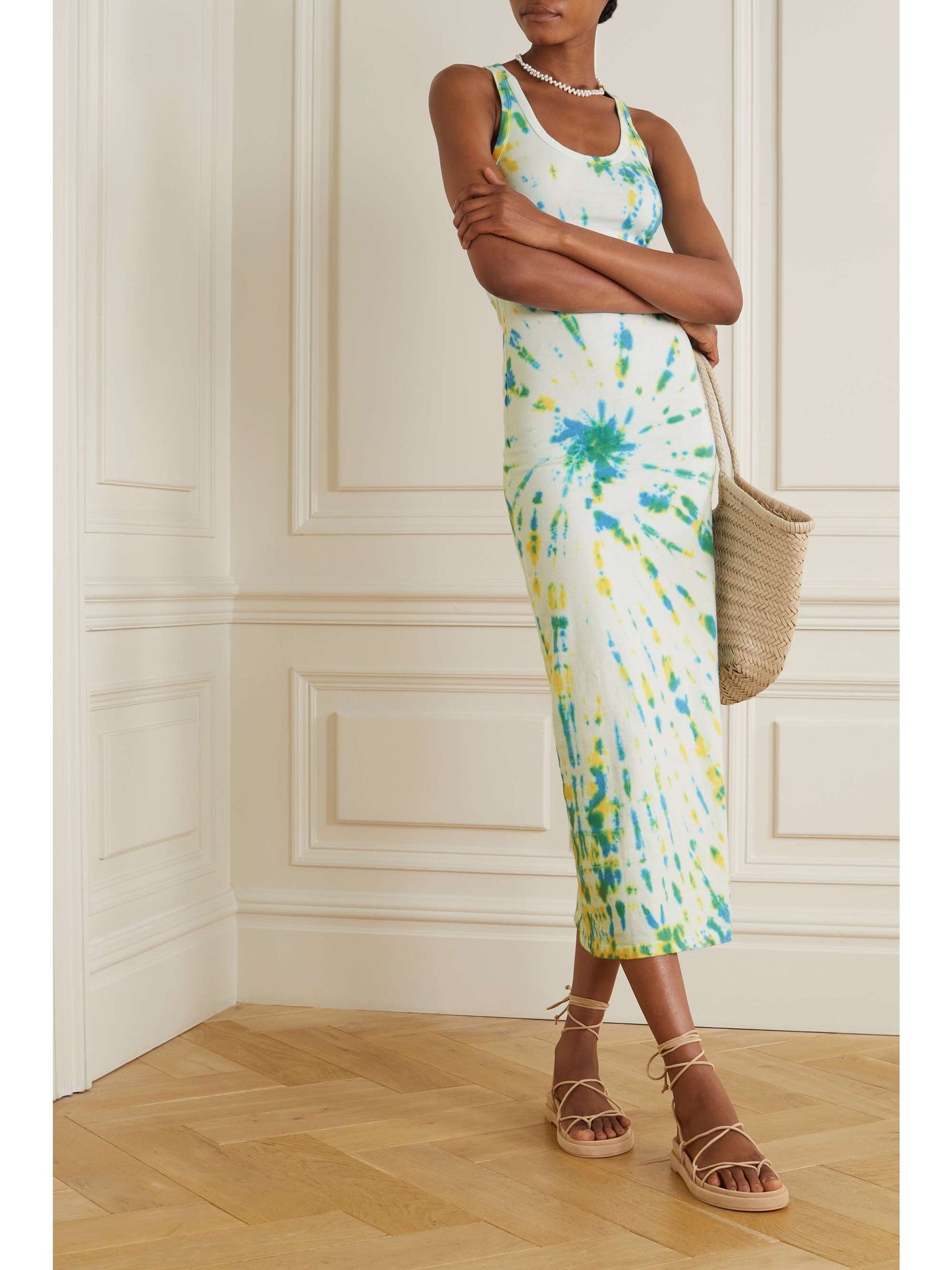 Marine Tie Dye Cotton Maxi Dress
