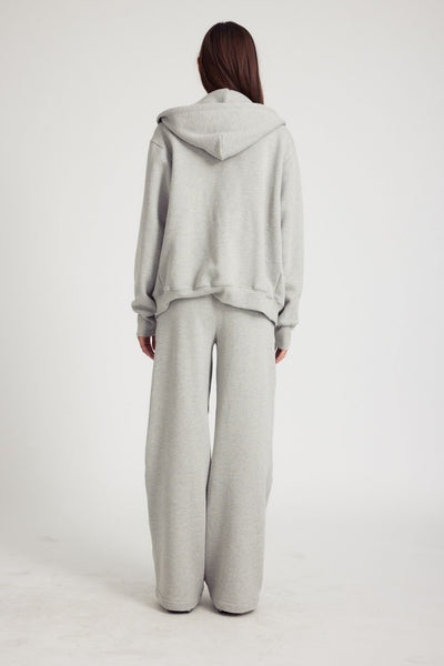 Heather Grey Zip Up Hoodie