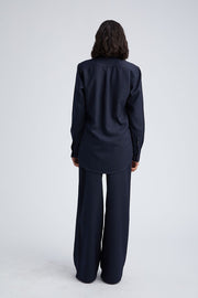 Navy Oversized Button Down
