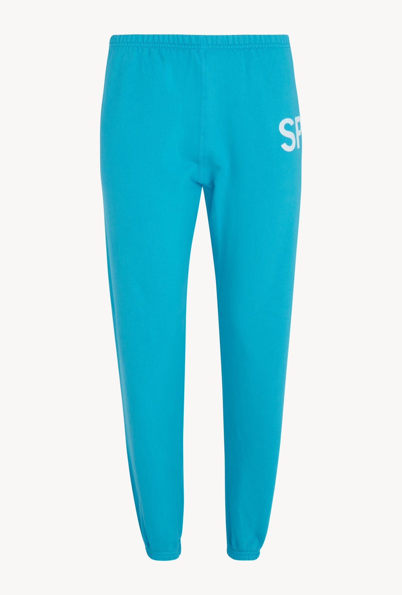 Turquoise Cotton Big Logo Sweatpants