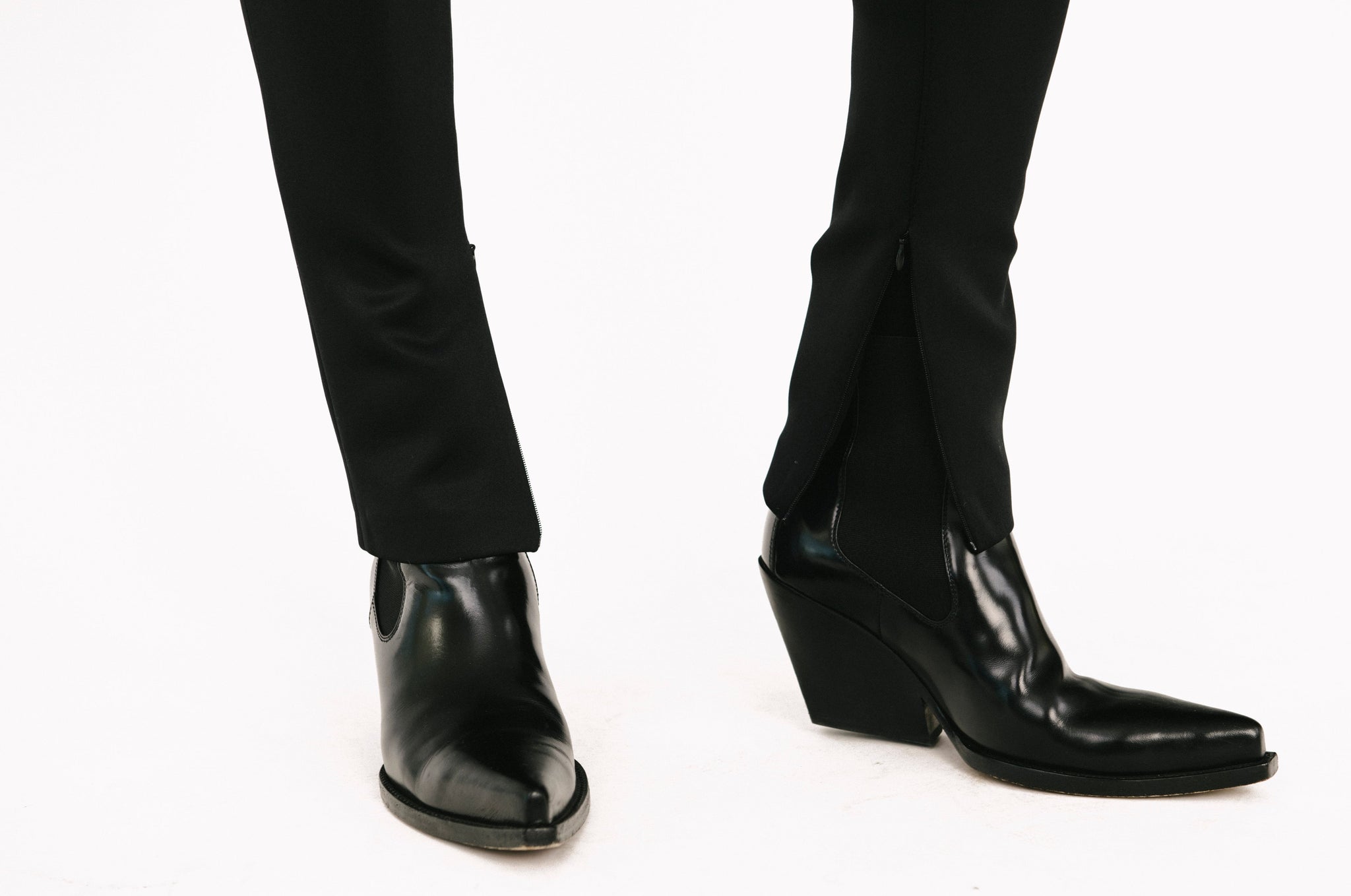 Black Scuba Ankle with Zipper