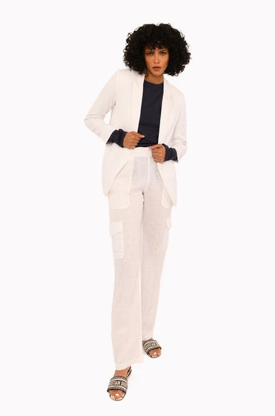 White Linen Blazer