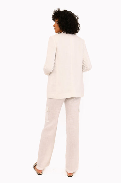 White Linen Blazer