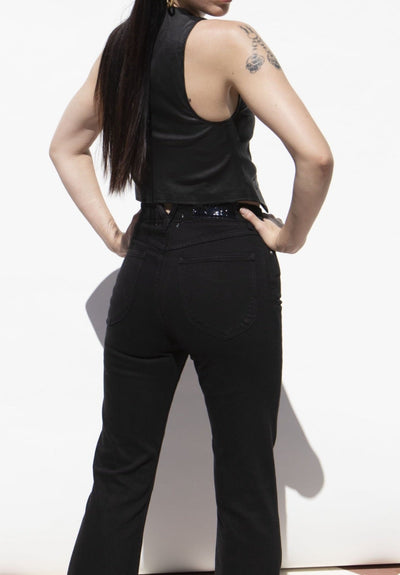 Black Leather Vest