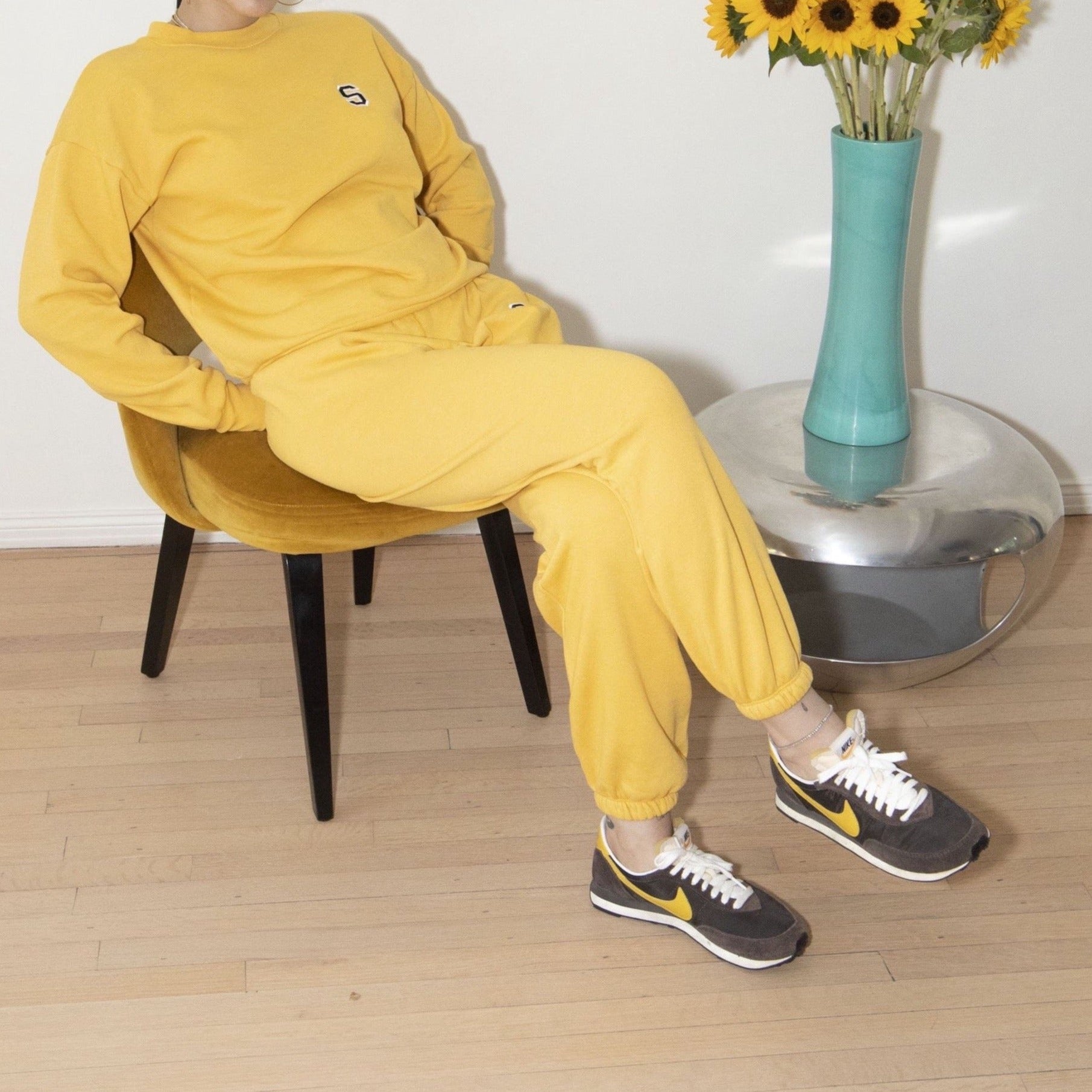 Dandelion Cotton Fleece Embroidered Logo Sweatpants