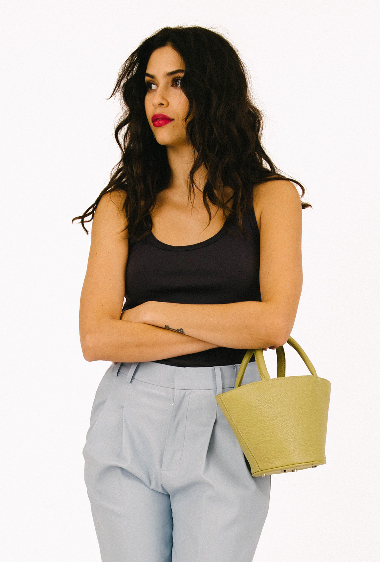 Faded Black Cotton Tank