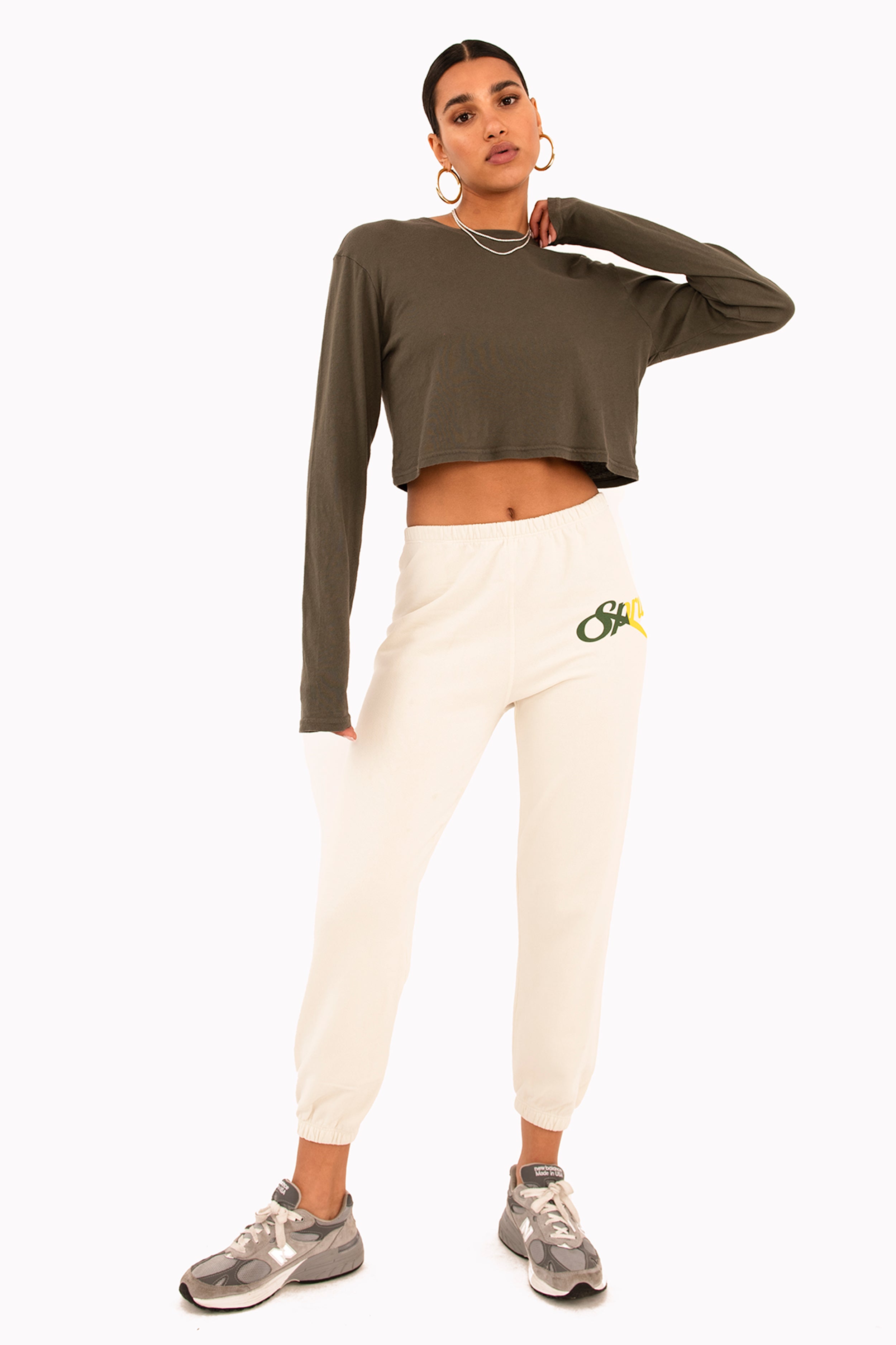 Off White Rasta Script Cotton Logo Sweatpants