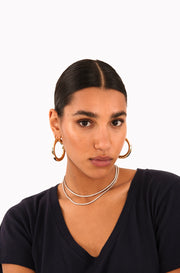 White Gold Diamond Paved Choker 15"