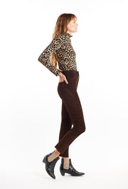 Chocolate Suede 5 Pocket Ankle Pants