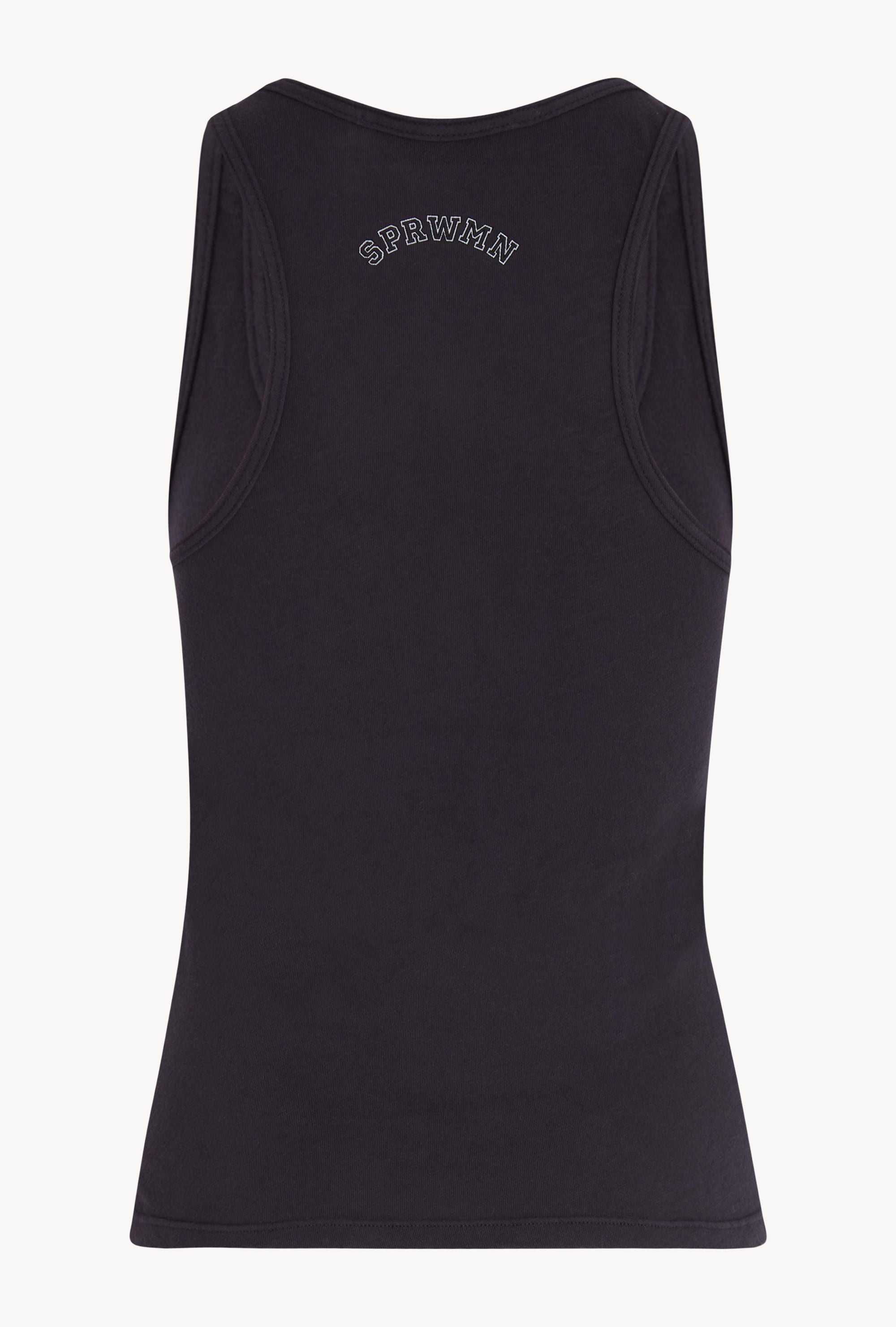 Faded Black Cotton Tank