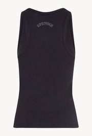 Faded Black Cotton Tank