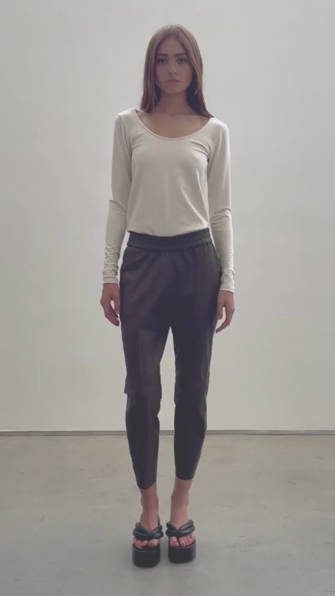 Loden Leather Slim Fit Joggers