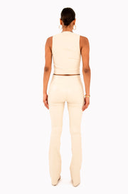 Off-White Leather Micro Flare Pants