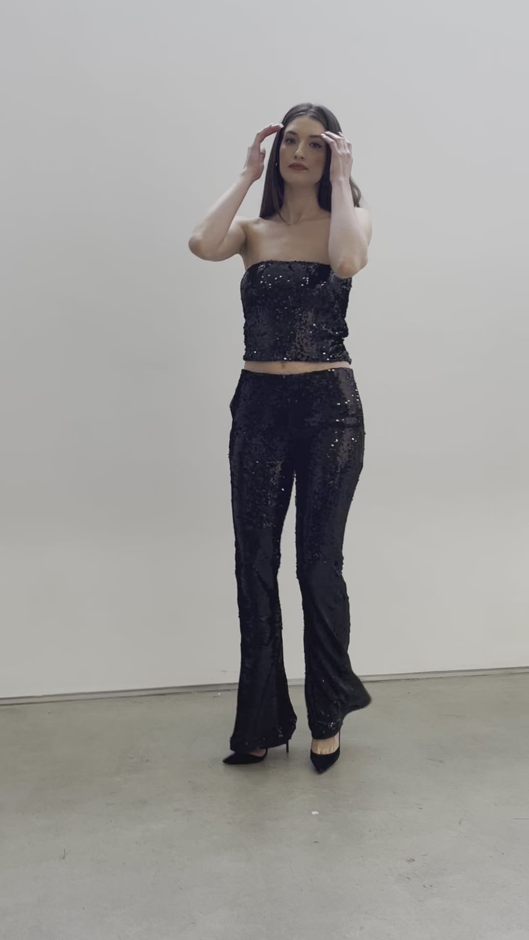 Black Sequin Tube Top