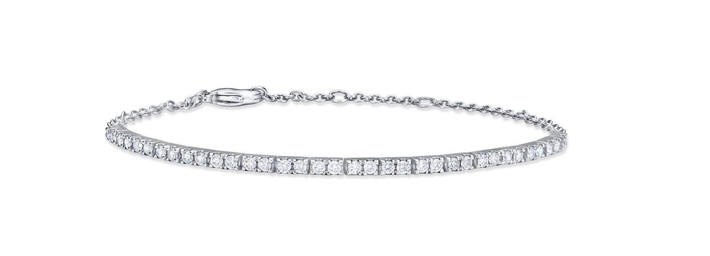 18K White Gold Diamond Tennis Bracelet