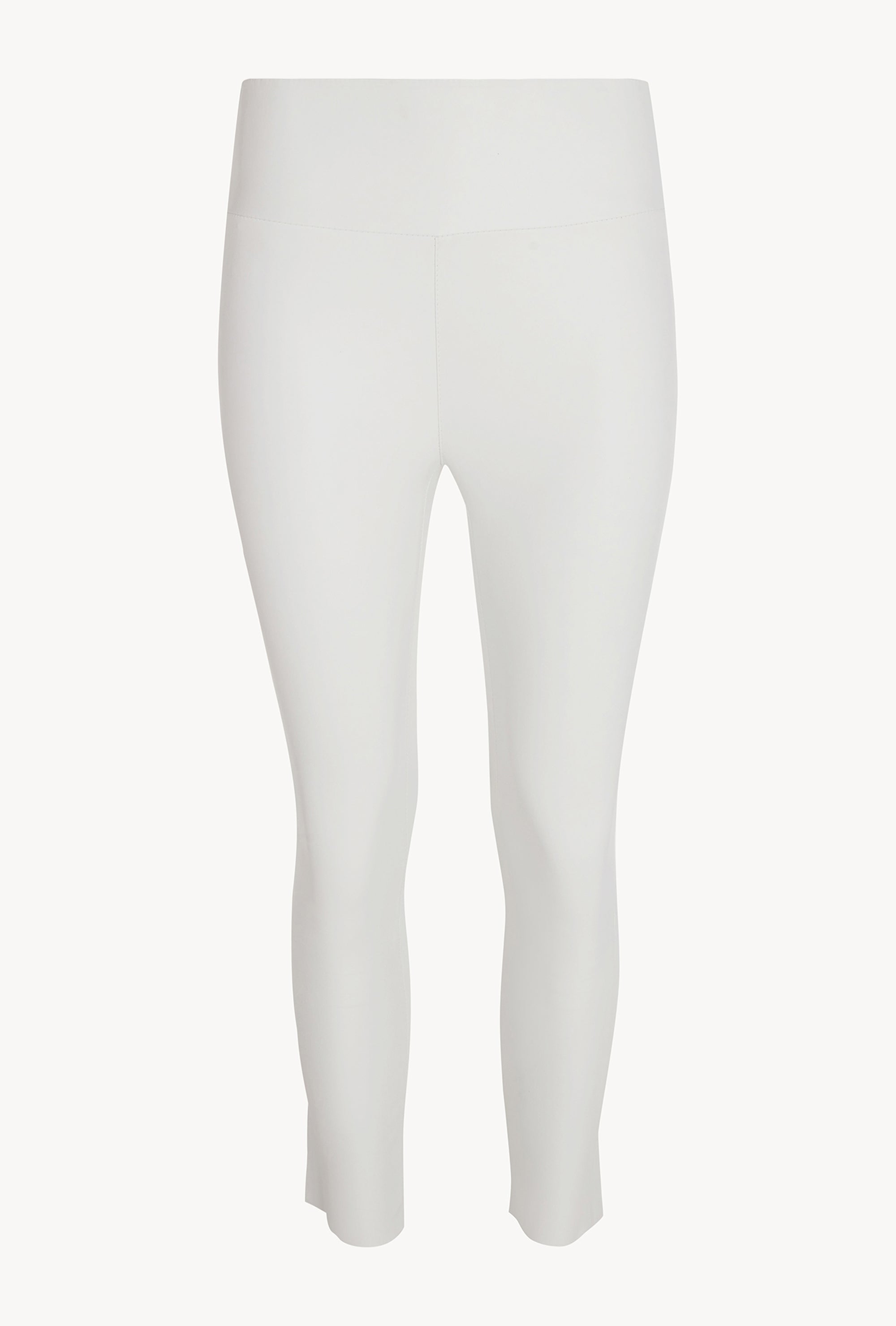 White Leather Crop