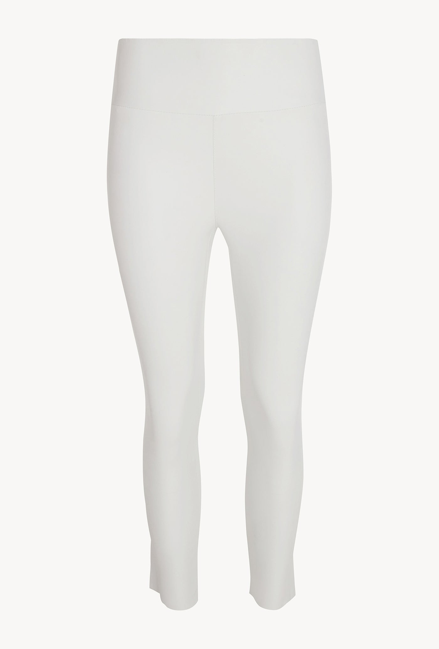 White Leather Crop