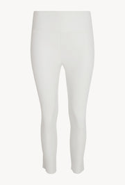 White Leather Crop