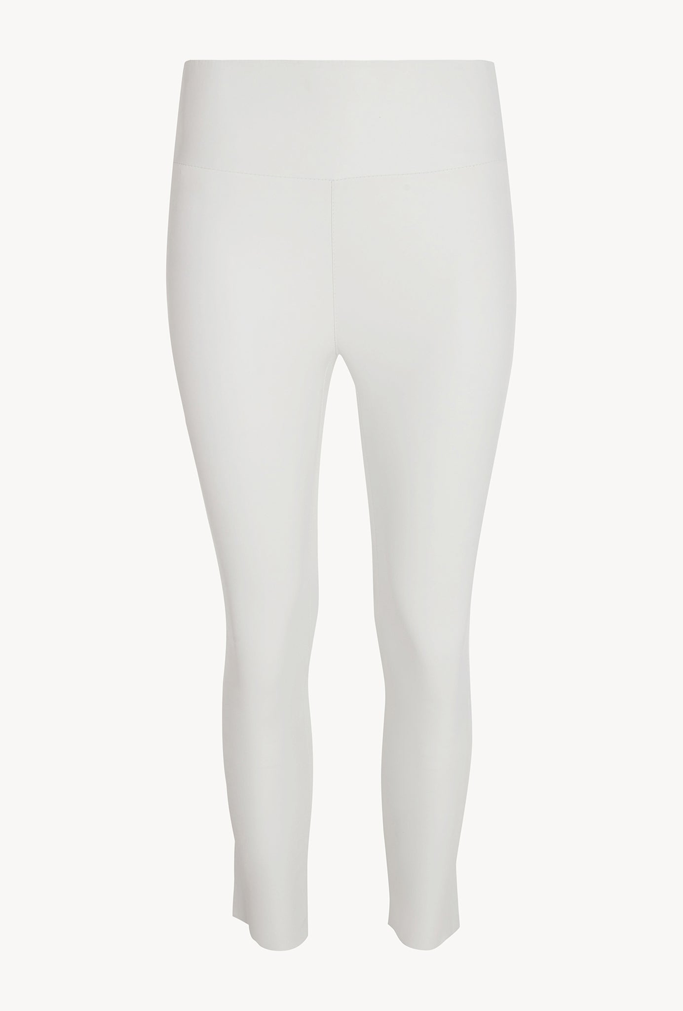 White Leather Crop