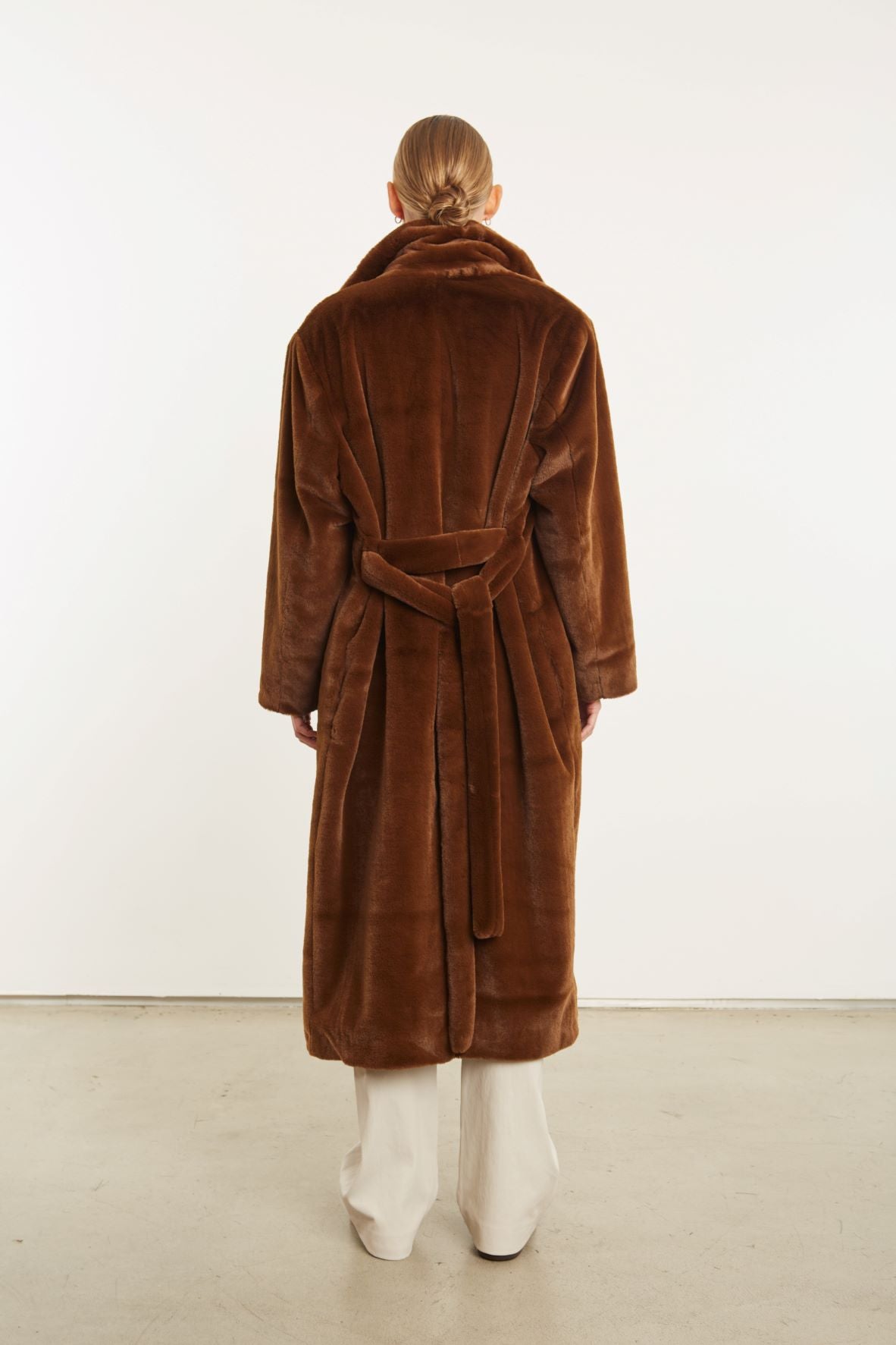 Brown Faux Fur Robe