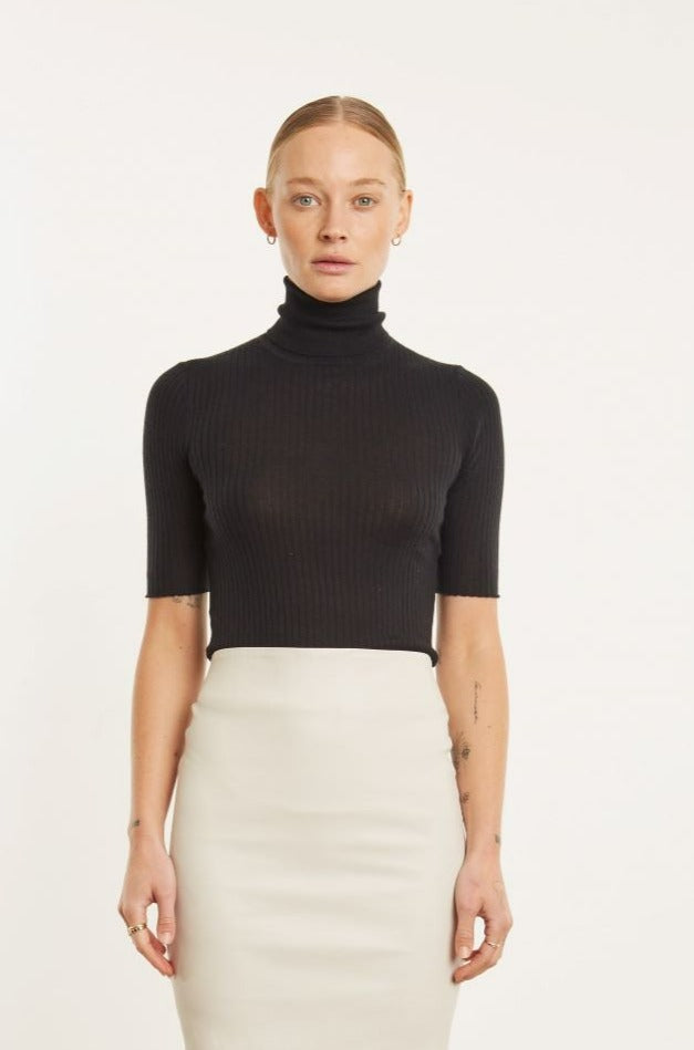 Black Cashmere Turtleneck