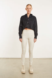 Chalk Leather Ankle