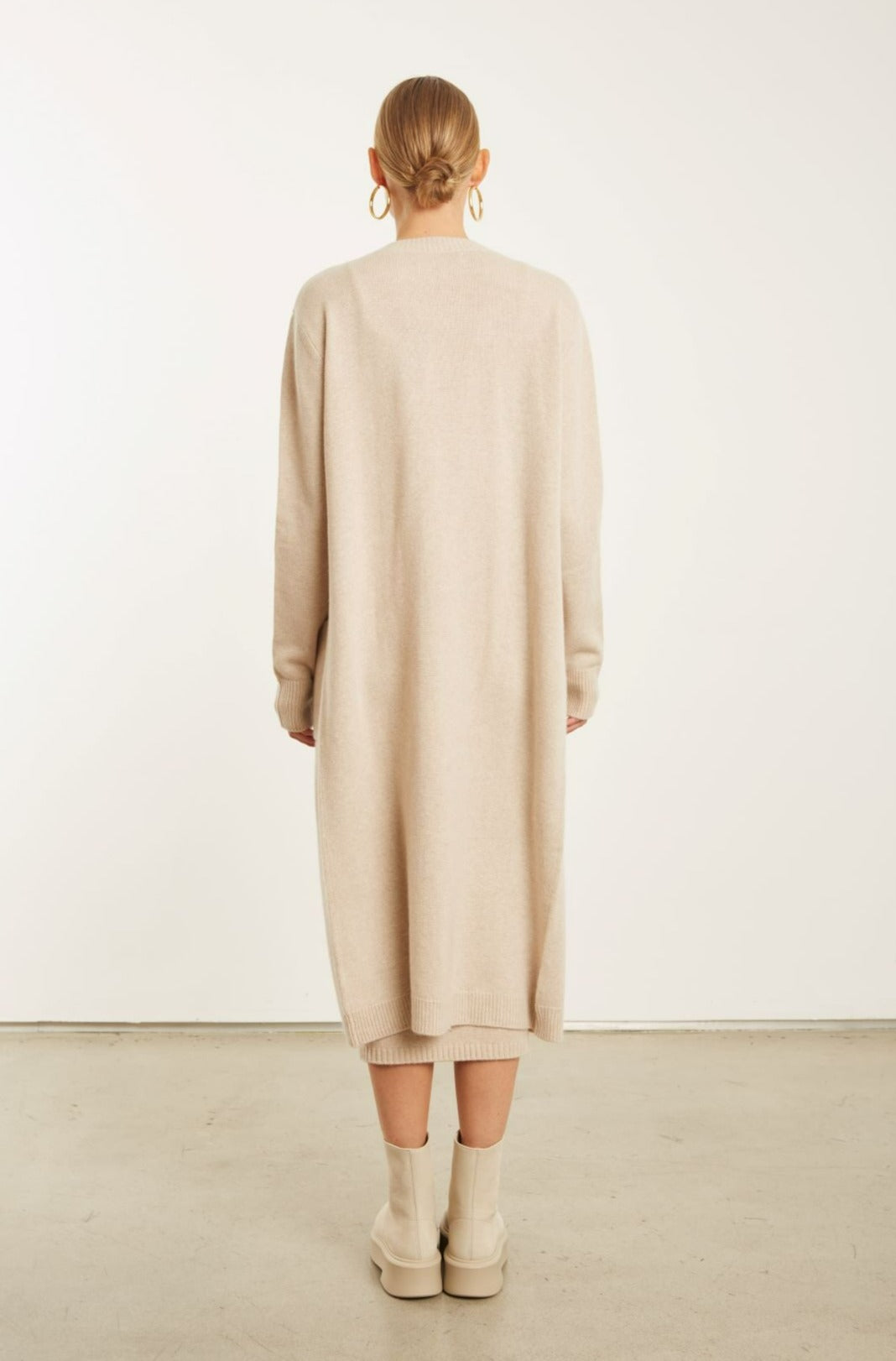 Oat Cashmere Long Cardigan