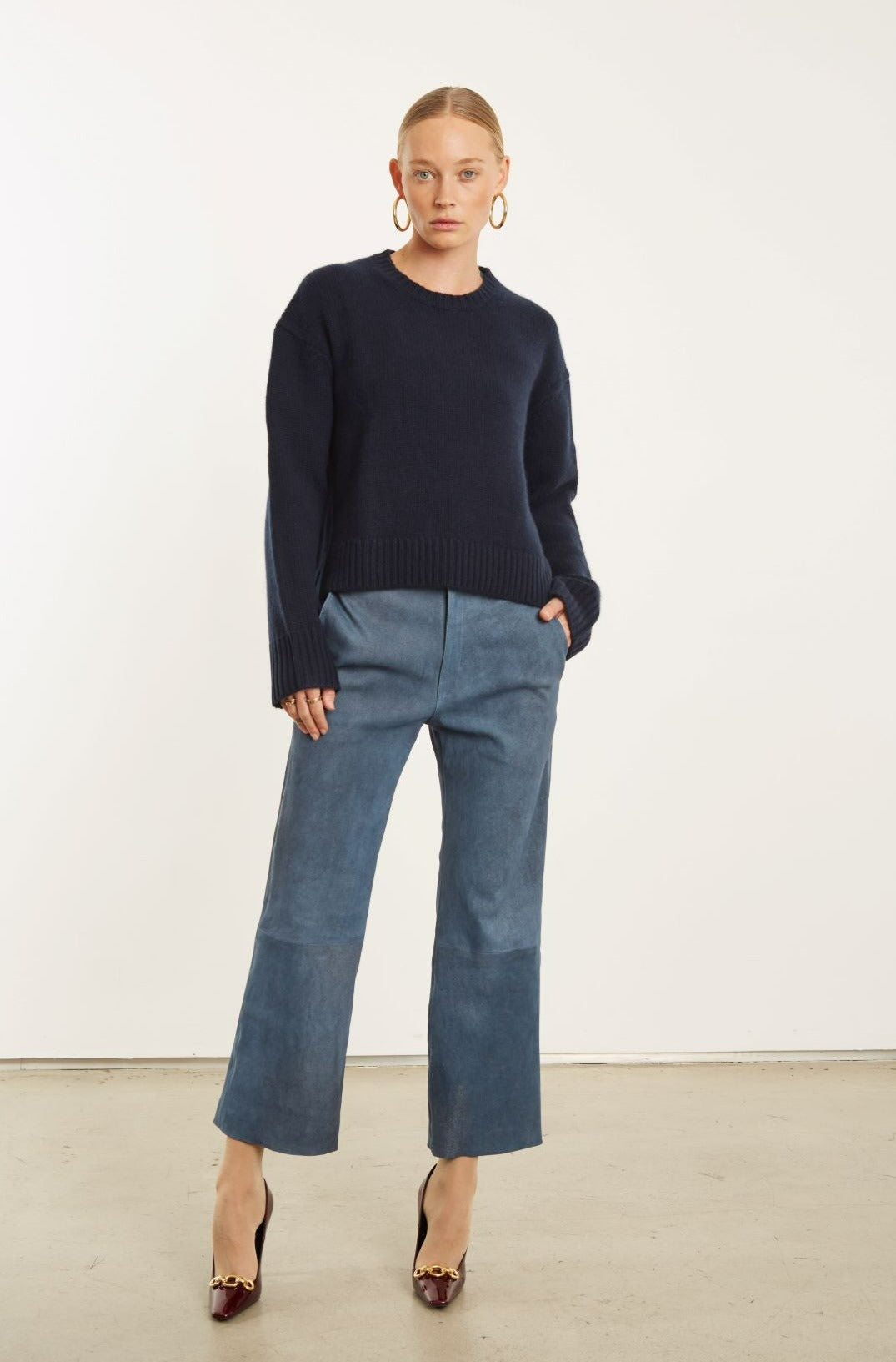 Navy Heavy Cashmere Sweater