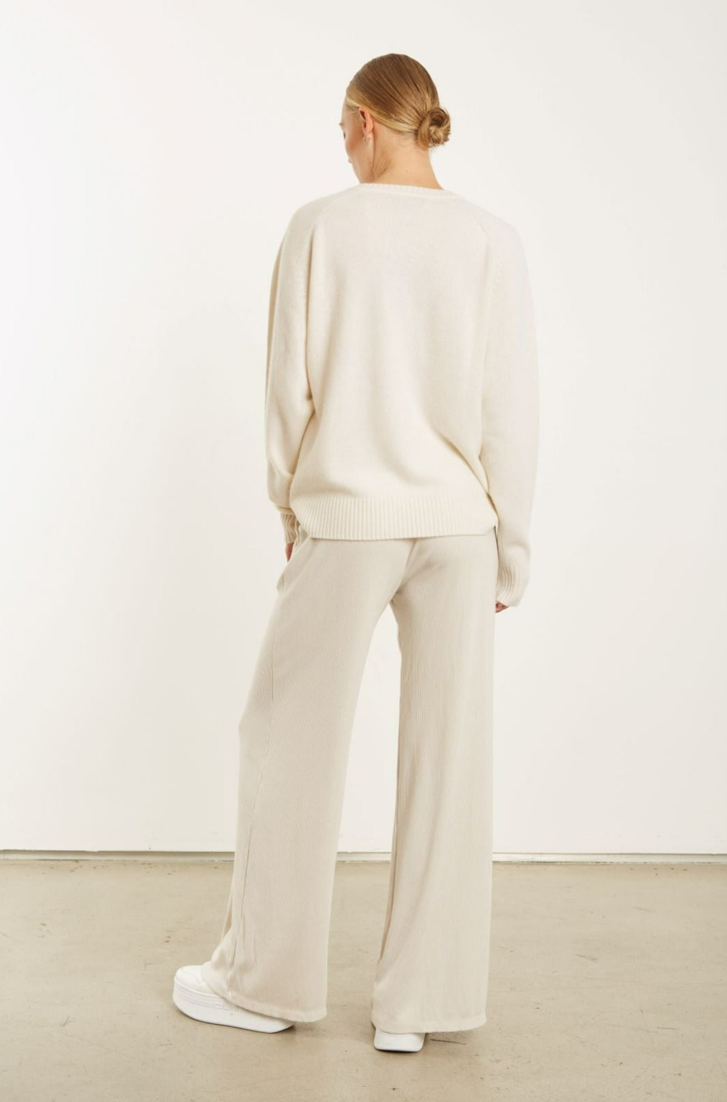 Ivory Cashmere Boyfriend Sweater