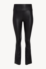 Black Leather Ankle Flare