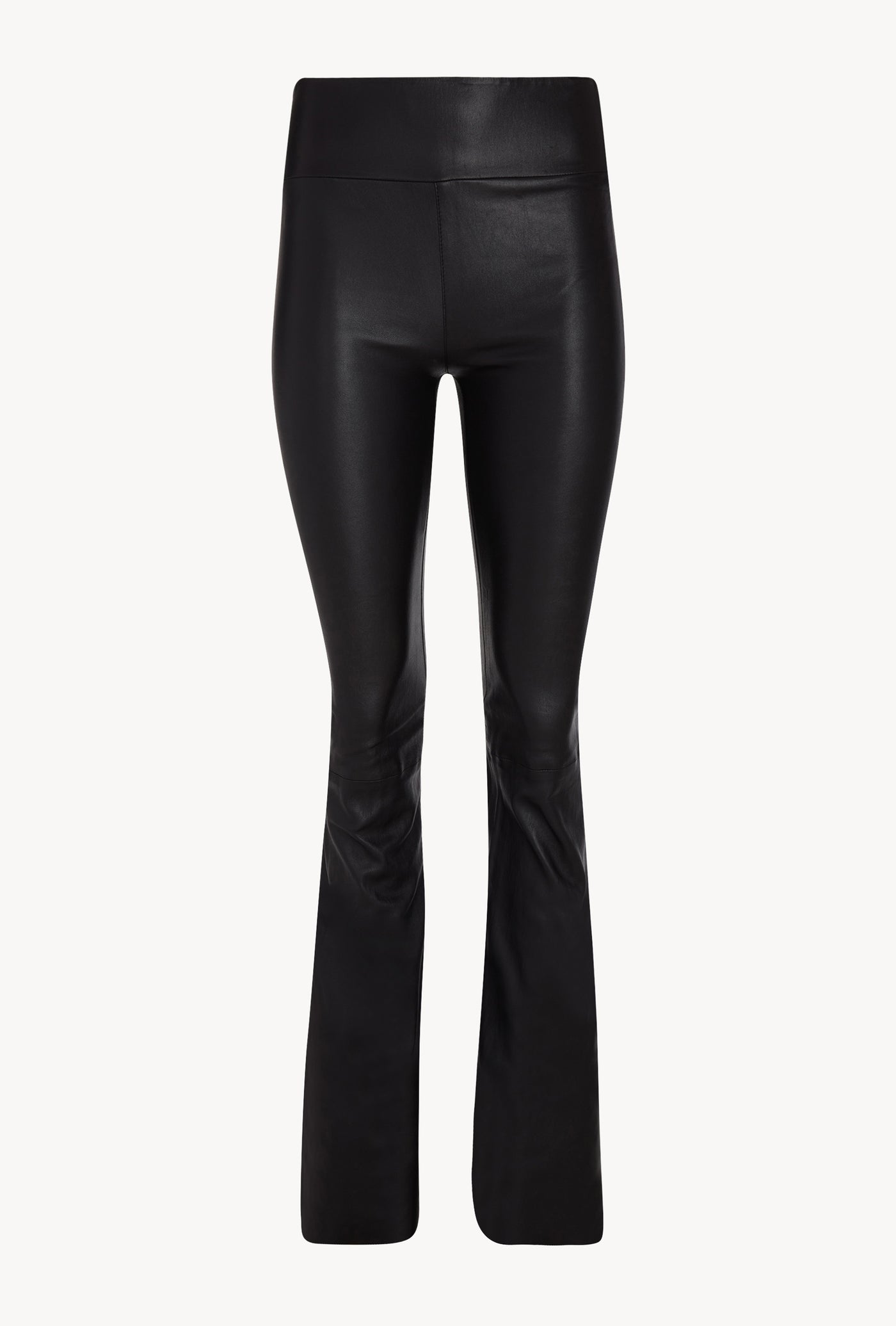 Black Leather Super Flare Leggings