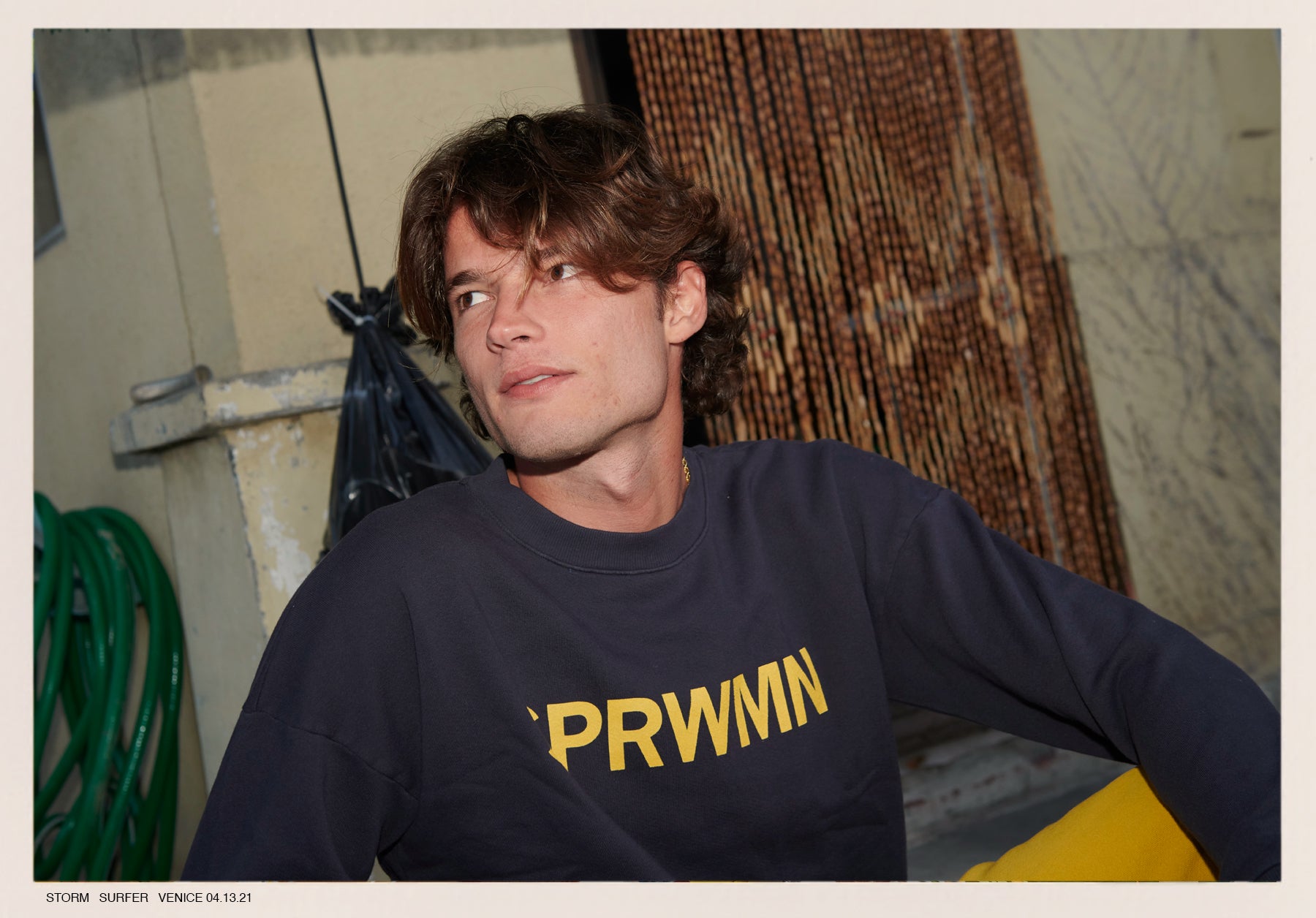 Faded Black Cotton Logo Sweatshirt