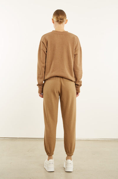 Camel Fleece Heart Sweatpants
