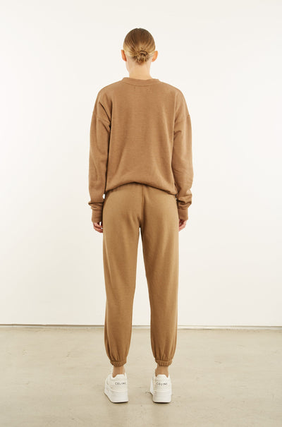 Camel Fleece Tiny Logo Sweatshirt