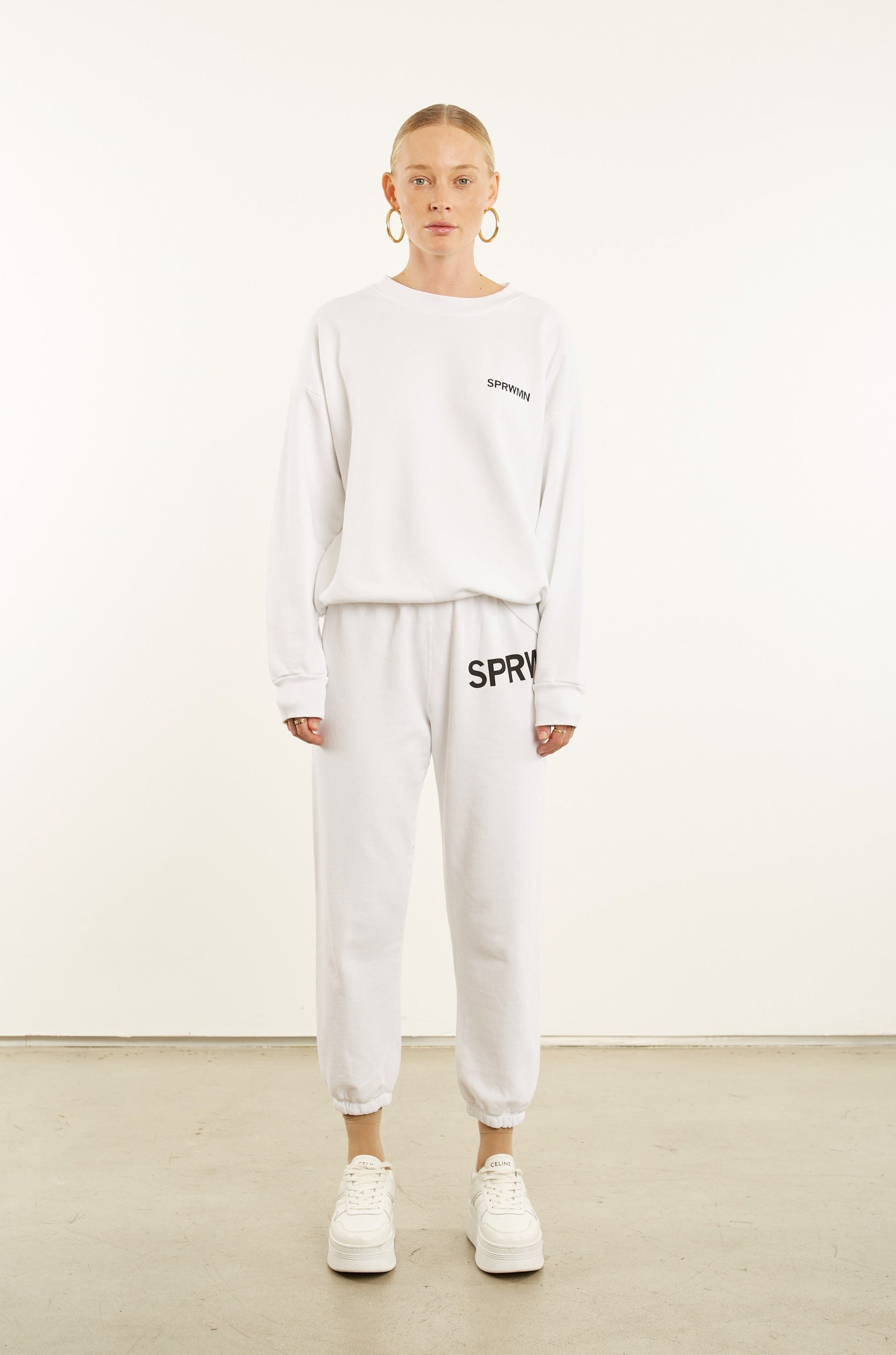 White Cotton Logo Sweatshirt