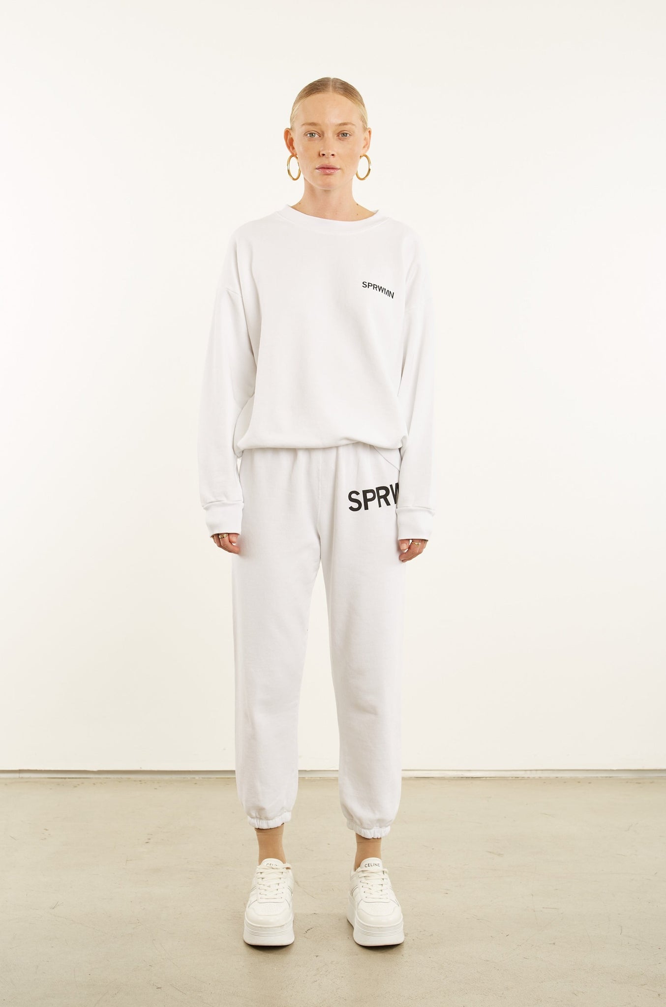 White Cotton Logo Sweatshirt