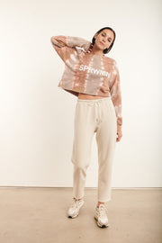 Desert Dusk Cotton Cropped Logo Sweatshirt