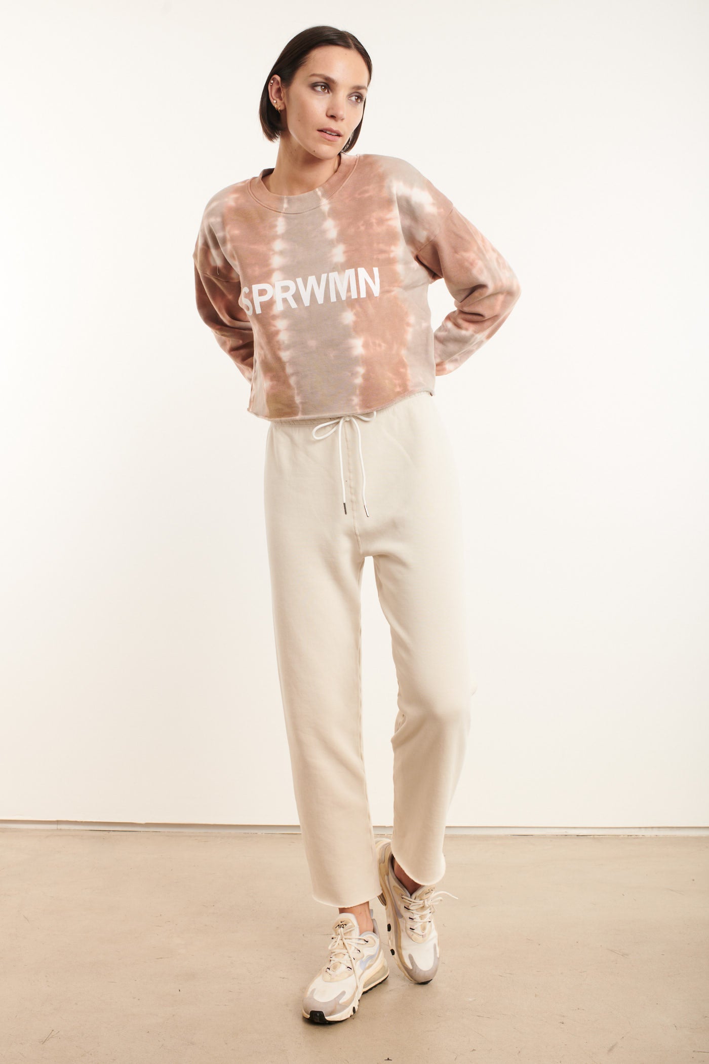Desert Dusk Cotton Cropped Logo Sweatshirt