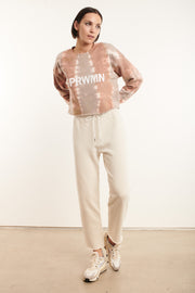 Desert Dusk Cotton Cropped Logo Sweatshirt