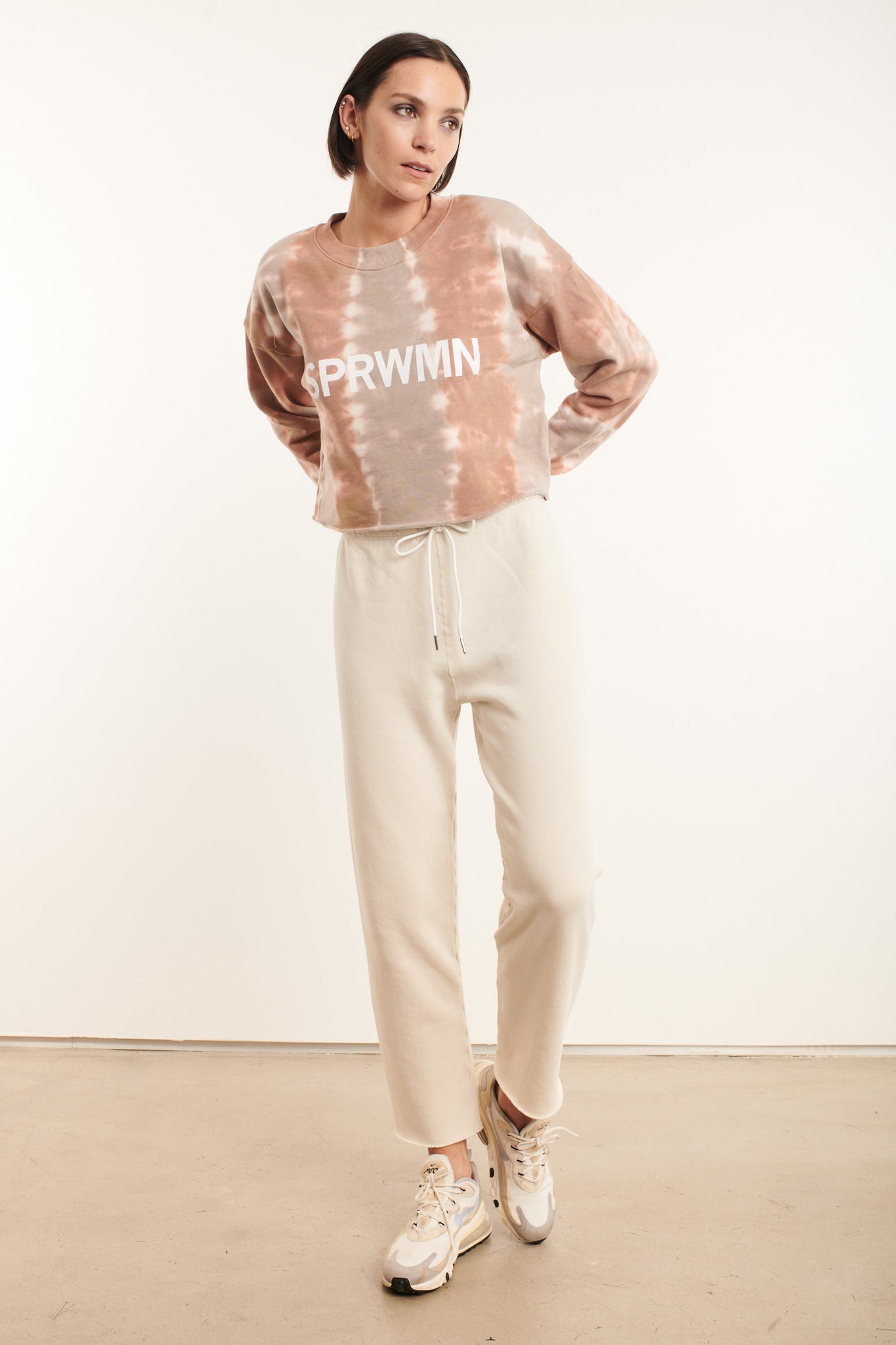 Desert Dusk Cotton Cropped Logo Sweatshirt