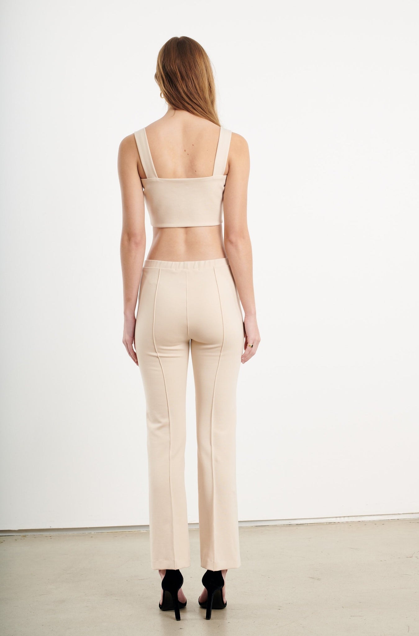 Cream Micro Tube Top With Straps