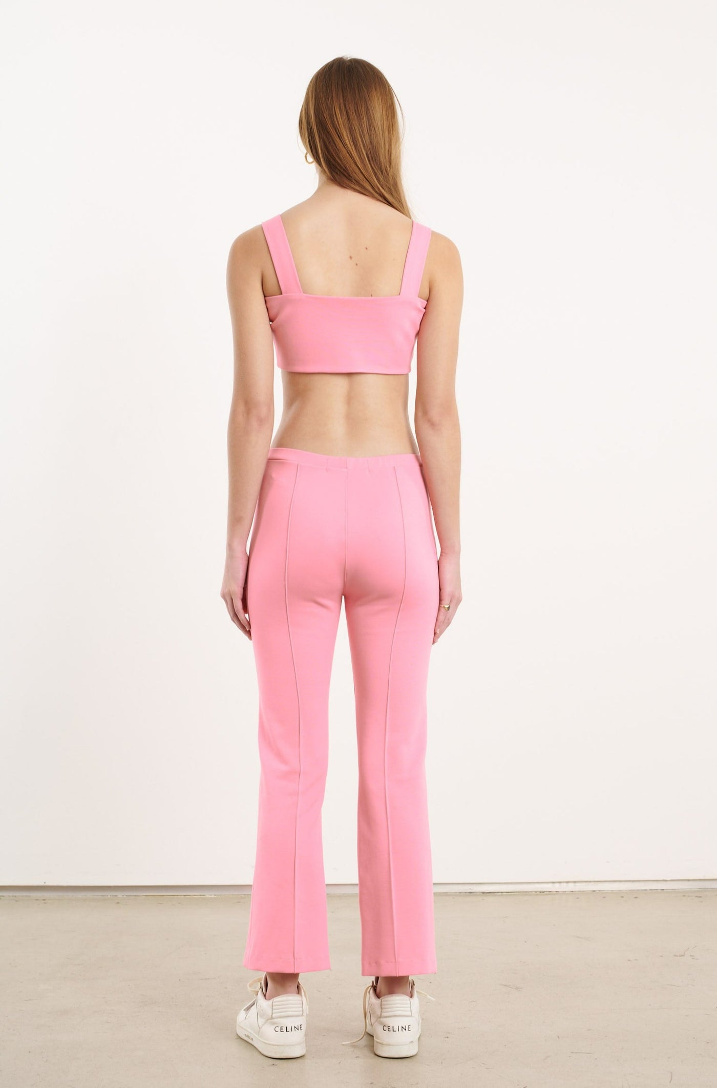 Rose Ankle Flare Pants with Pintucks