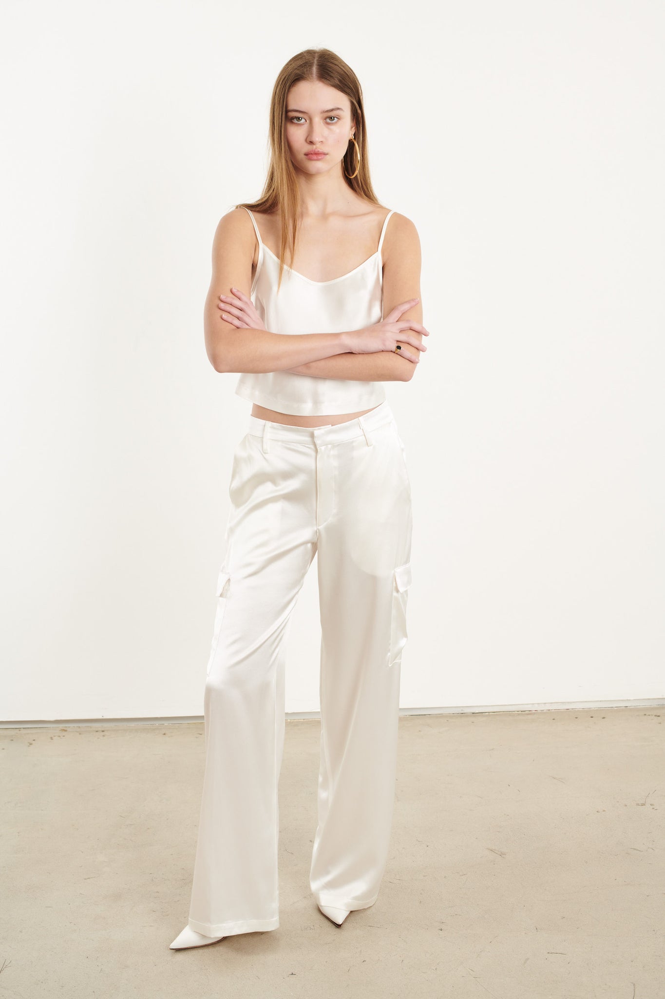 Silk Cropped Cami
