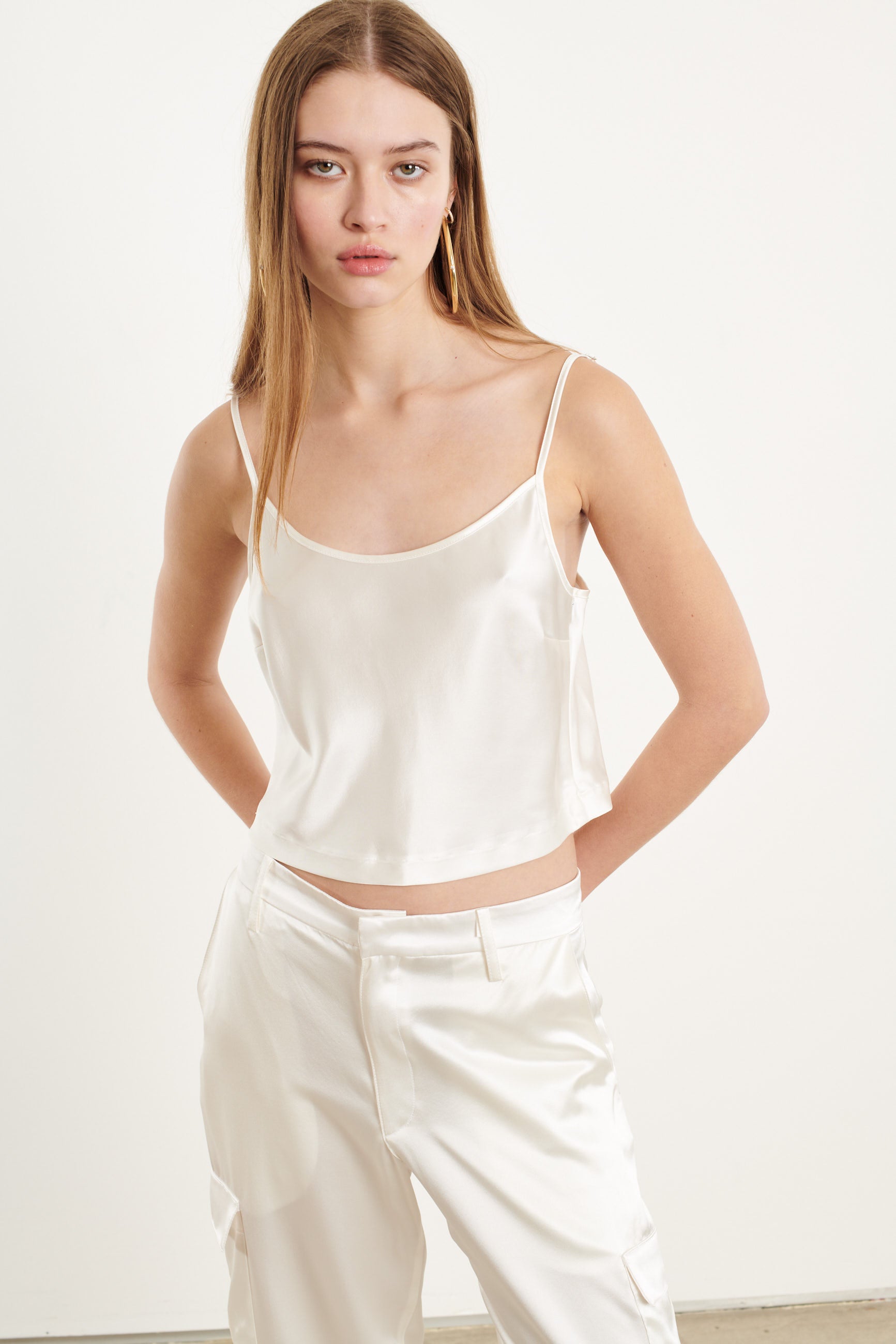 Silk Cropped Cami