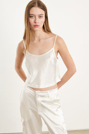 Silk Cropped Cami