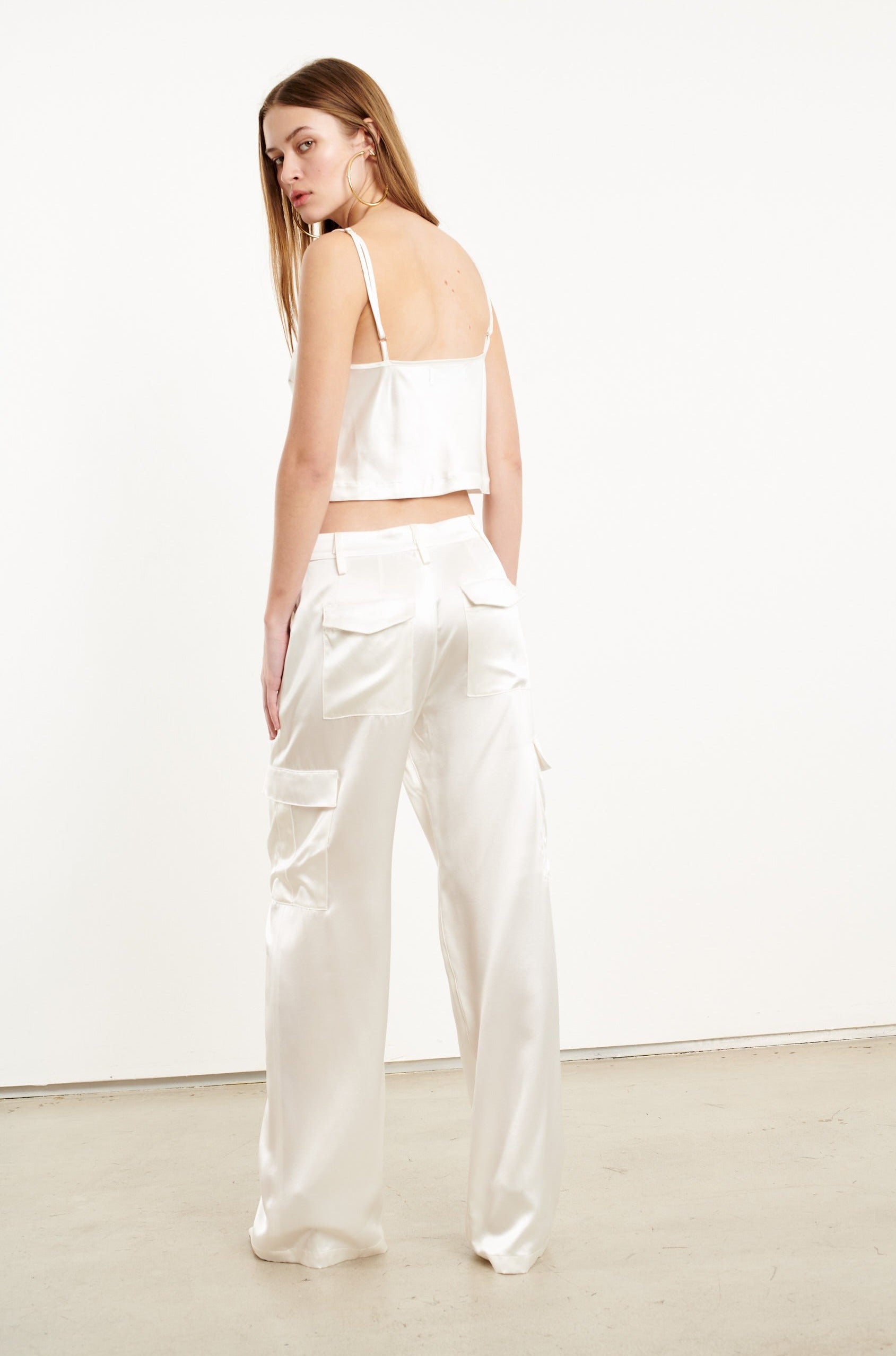 Silk Cropped Cami