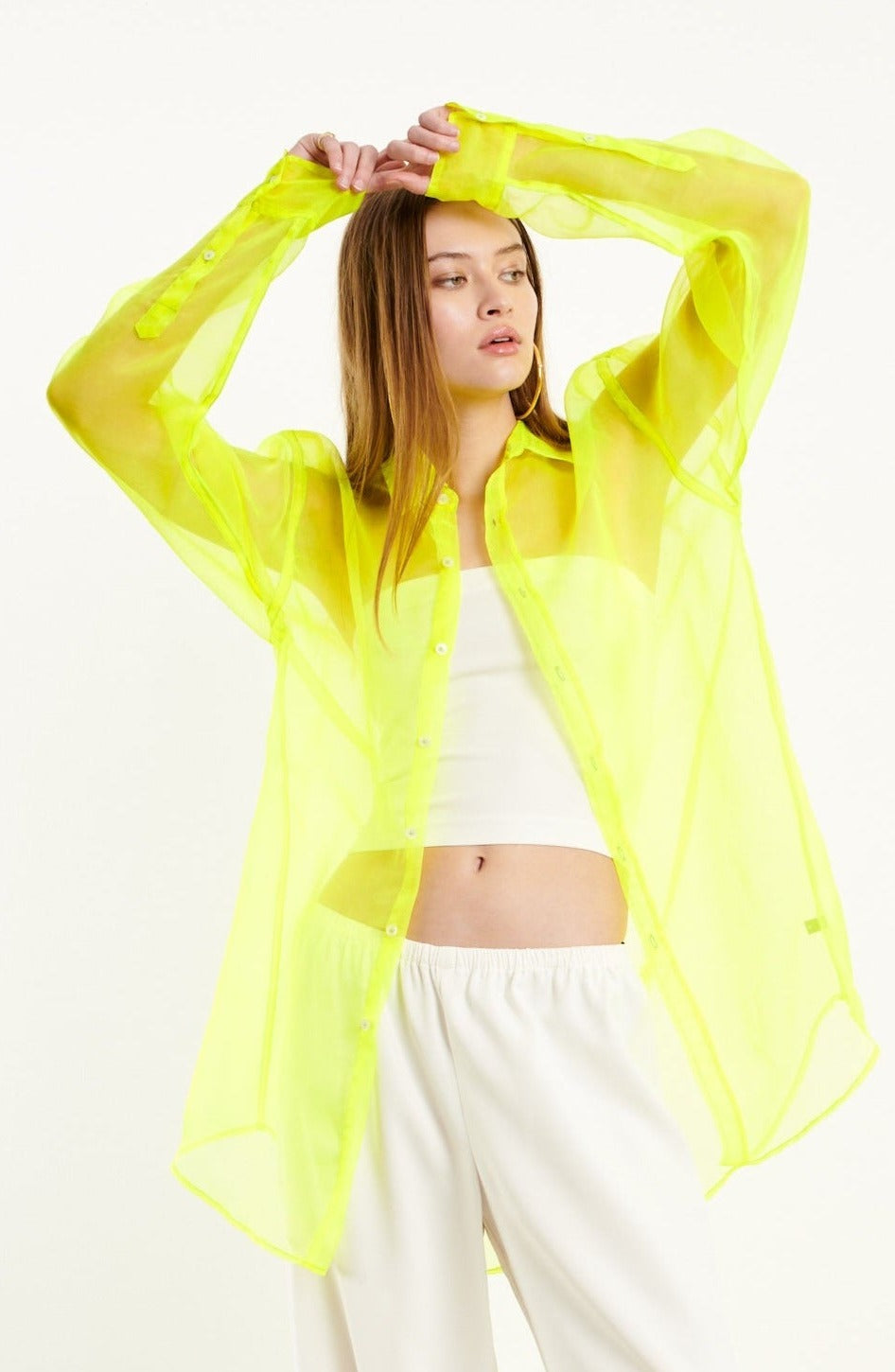 Silk Organza Oversized Shirt