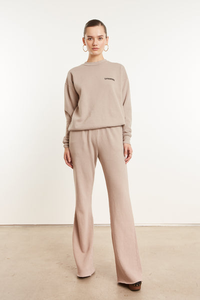 Khaki Fleece Tiny Logo Sweatshirt