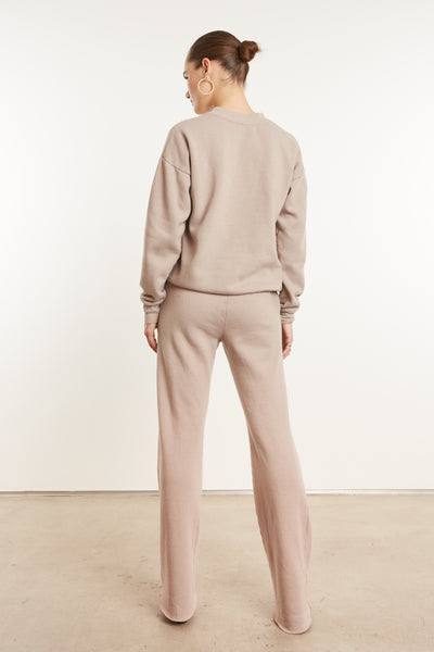 Khaki Fleece Tiny Logo Sweatshirt